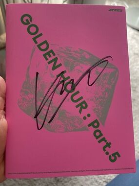 NEW ATEEZ YEOSANG Golden Hour Part.5 Pink Album (Signed)